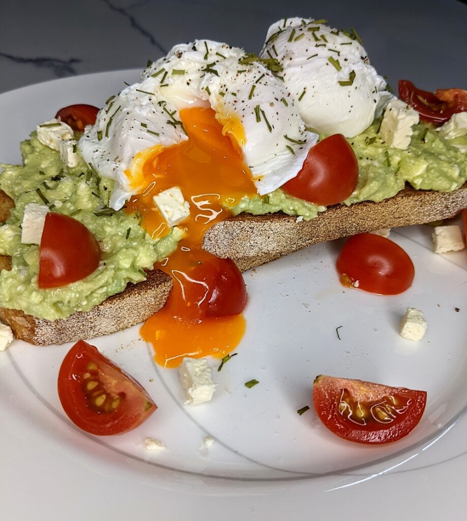 Smashed avocado and feta