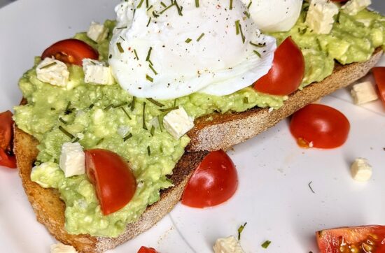 Smashed avocado and feta