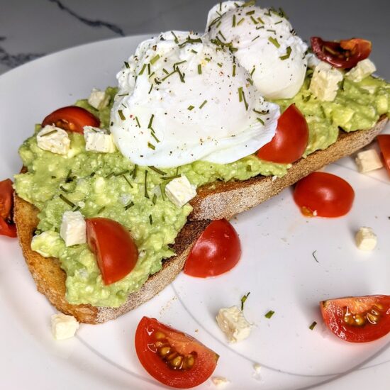 Smashed avocado and feta